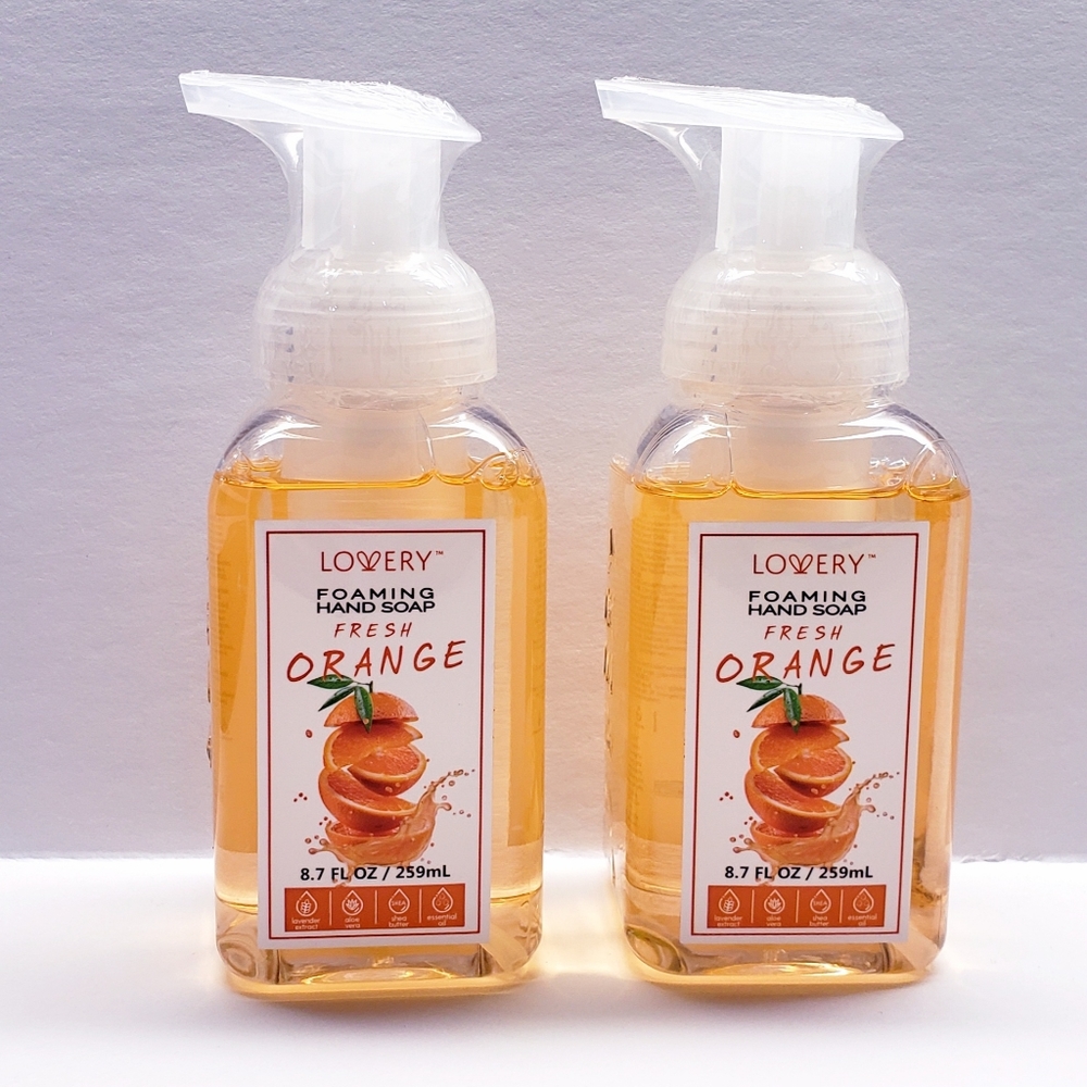 FRESH ORANGE Gentle Cleansing ALL Natural Moisturizing Foaming Hand Soap(2 pack)